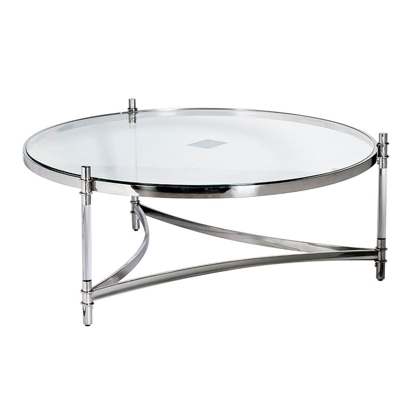 Кофейный стол Octavio Coffee Table Хром Прозрачный Кофейный стол Octavio Coffee Table Хром Прозрачный в Грозном | Loft Concept