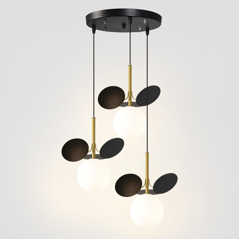 Люстра MATISSE Circle Trio black Золотой Белый Черный Люстра MATISSE Circle Trio black Золотой Белый Черный в Грозном | Loft Concept