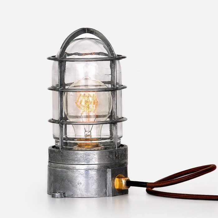 Настольная лампа Steampunk Cage Glass Edison Table lamp Настольная лампа Steampunk Cage Glass Edison Table lamp в Грозном | Loft Concept