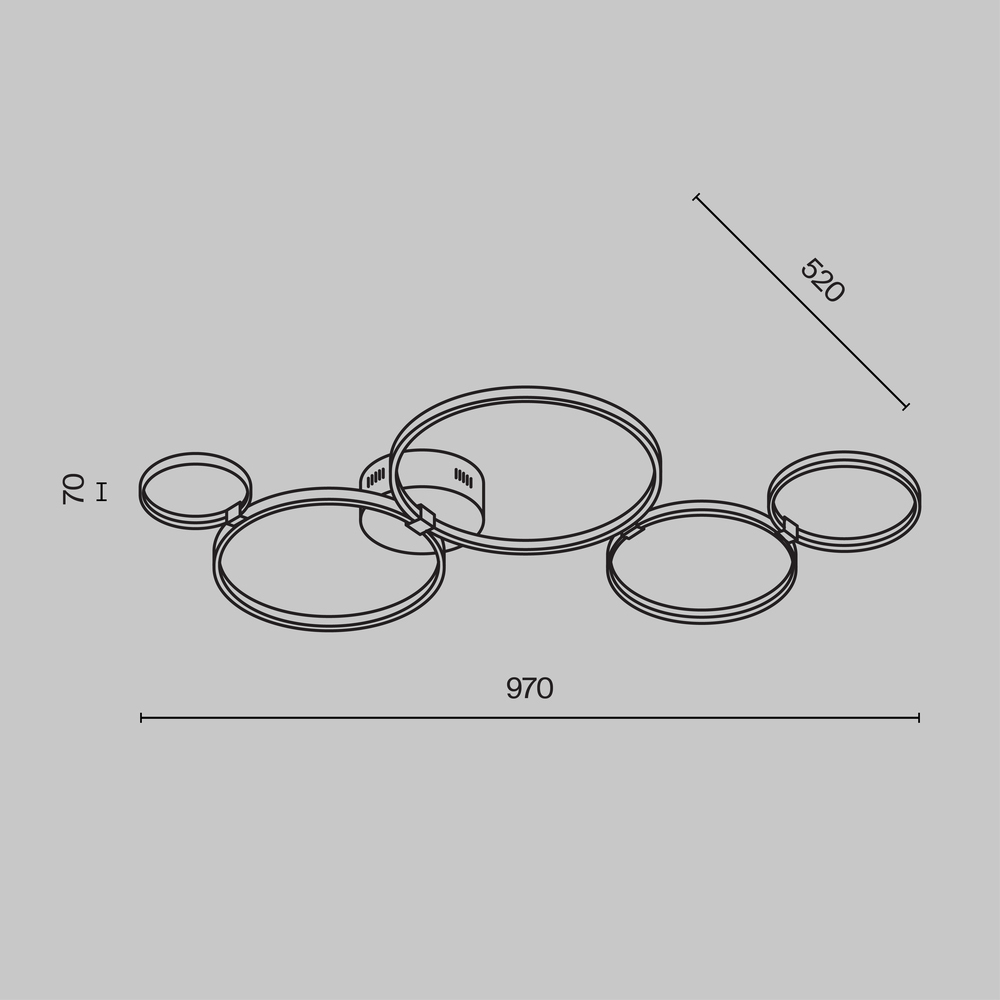 Потолочный светильник Olympia 3000-4000К 43Вт в Грозном