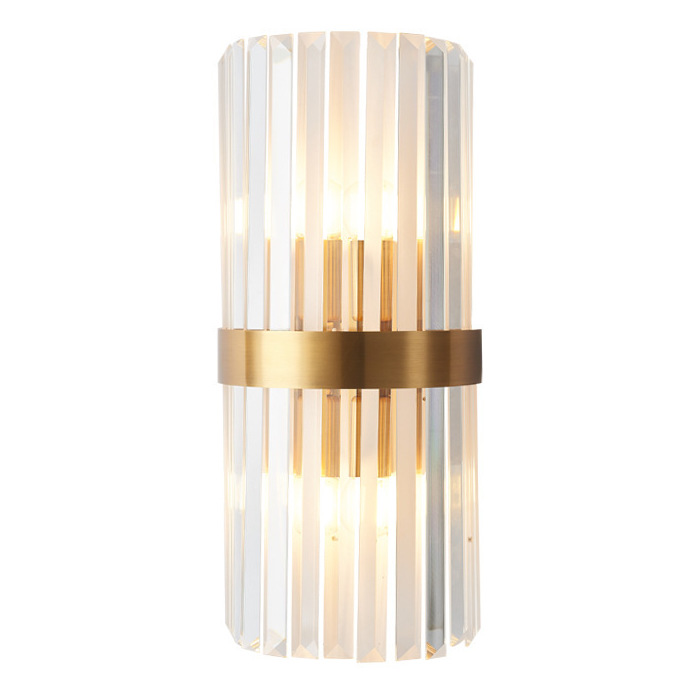 Бра Odeon Clear Glass Gold metal Wall Lamp Прозрачный Латунь Бра Odeon Clear Glass Gold metal Wall Lamp Прозрачный Латунь в Грозном | Loft Concept
