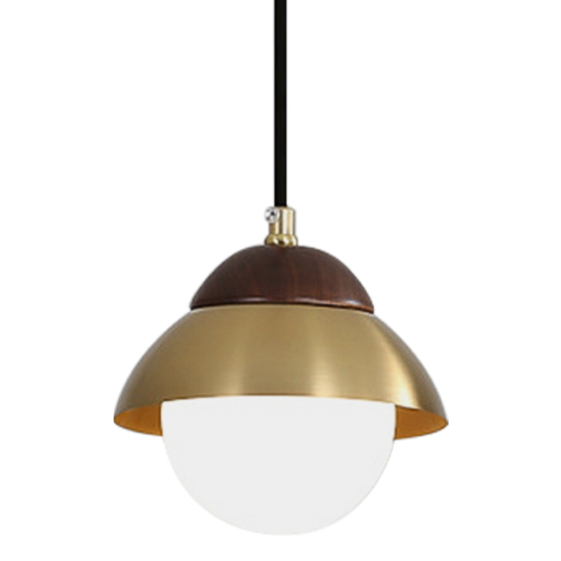 Подвесной светильник Roch Pendant Wooden Eco Light Коричневый Латунь Подвесной светильник Roch Pendant Wooden Eco Light Коричневый Латунь в Грозном | Loft Concept