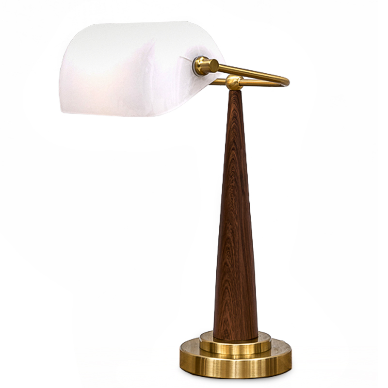 Настольная лампа Ziani Table lamp Белый Коричневый Латунь Настольная лампа Ziani Table lamp Белый Коричневый Латунь в Грозном | Loft Concept