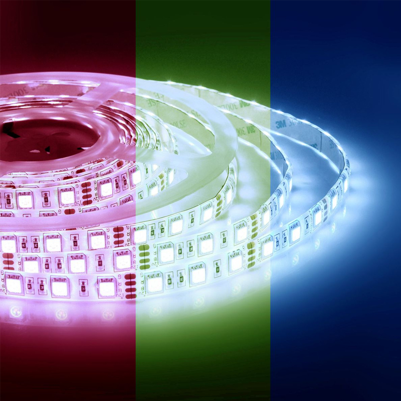 Светодиодная влагозащищенная лента 5М 14,4W/m 60LED/m 5050SMD разноцветная Белый Светодиодная влагозащищенная лента 5М 14,4W/m 60LED/m 5050SMD разноцветная Белый в Грозном | Loft Concept
