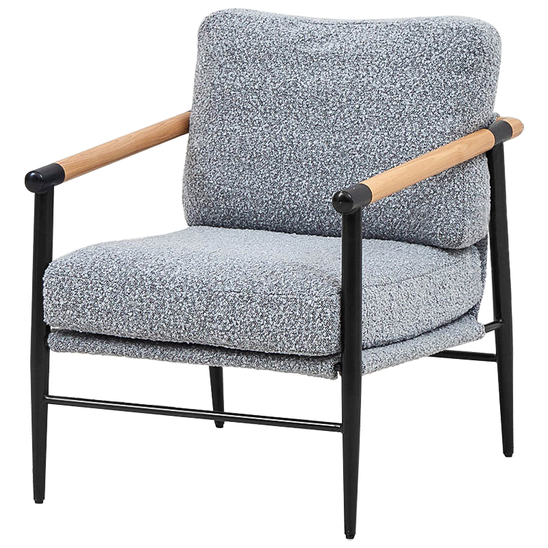 Кресло Dale Gray Armchair Черный Серый Древесина Кресло Dale Gray Armchair Черный Серый Древесина в Грозном | Loft Concept