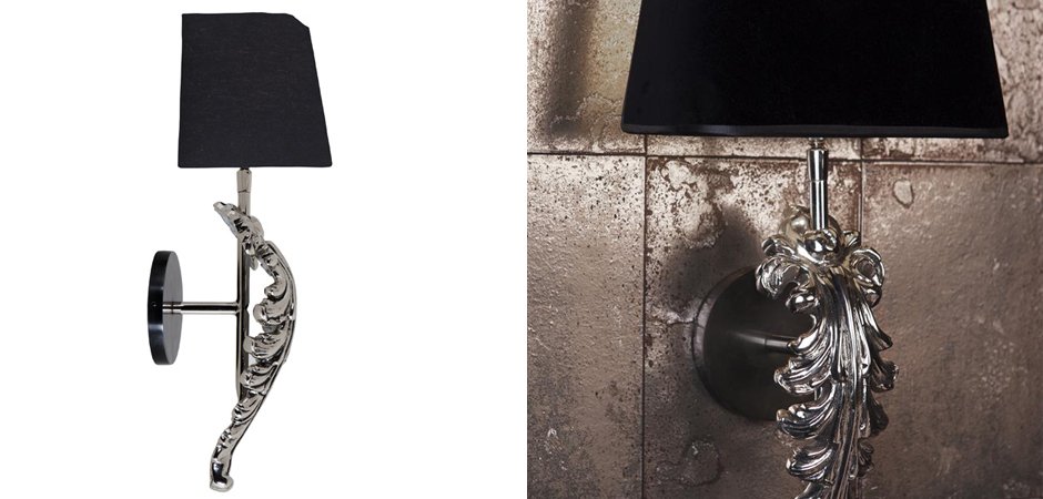 Бра Eichholtz Wall Lamp Beau Site Nickel+Black Бра Eichholtz Wall Lamp Beau Site Nickel+Black - Loft-Concept в Грозном