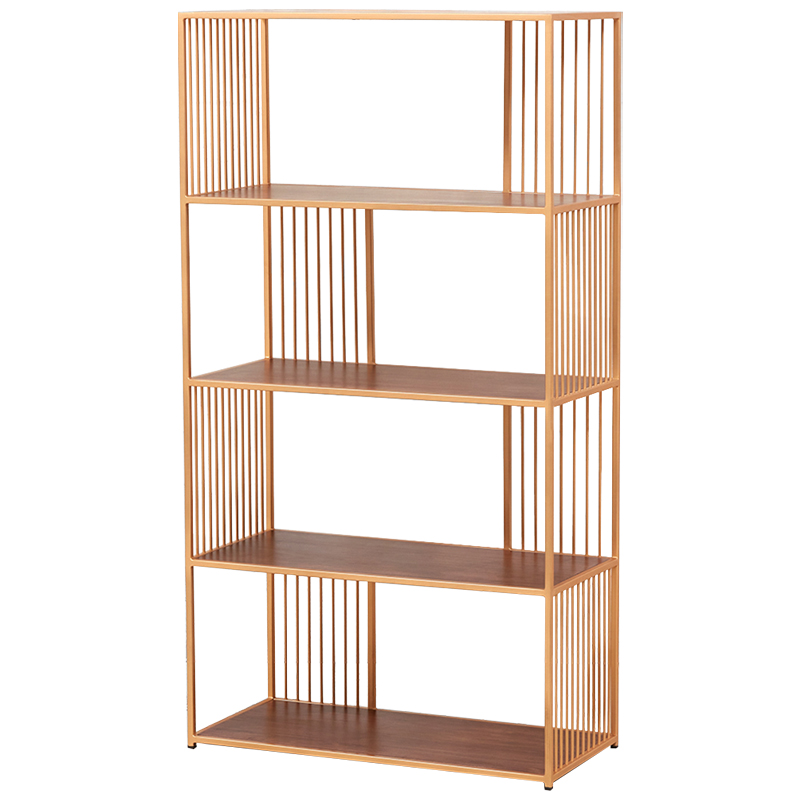 Стеллаж Blaise Metal Rack Латунь Древесина Стеллаж Blaise Metal Rack Латунь Древесина в Грозном | Loft Concept