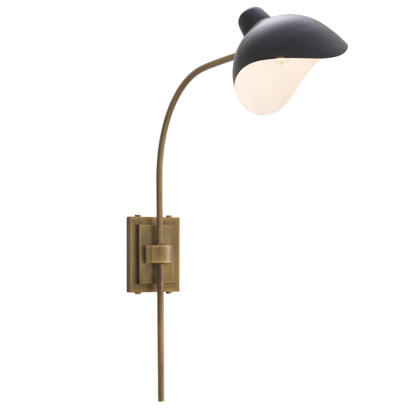 Бра Eichholtz Wall Lamp Pelham Brass Черный Латунь Античная полированная Бра Eichholtz Wall Lamp Pelham Brass Черный Латунь Античная полированная в Грозном | Loft Concept