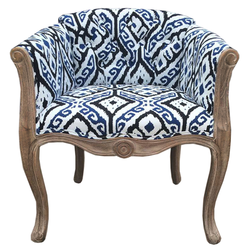 Кресло KELIM Blue Ornament Chair Коричневый Белый Синий Черный Кресло KELIM Blue Ornament Chair Коричневый Белый Синий Черный в Грозном | Loft Concept