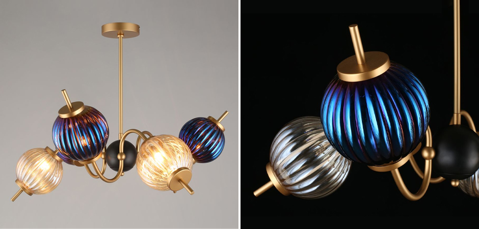 Люстра Shell Beads с цветным стеклом Люстра Shell Beads с цветным стеклом - Loft-Concept в Грозном