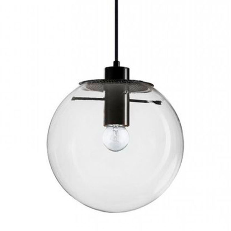 Подвесной светильник Selene Glass Ball Ceiling Lights Black 40 cm Черный Прозрачное Стекло Подвесной светильник Selene Glass Ball Ceiling Lights Black 40 cm Черный Прозрачное Стекло в Грозном | Loft Concept