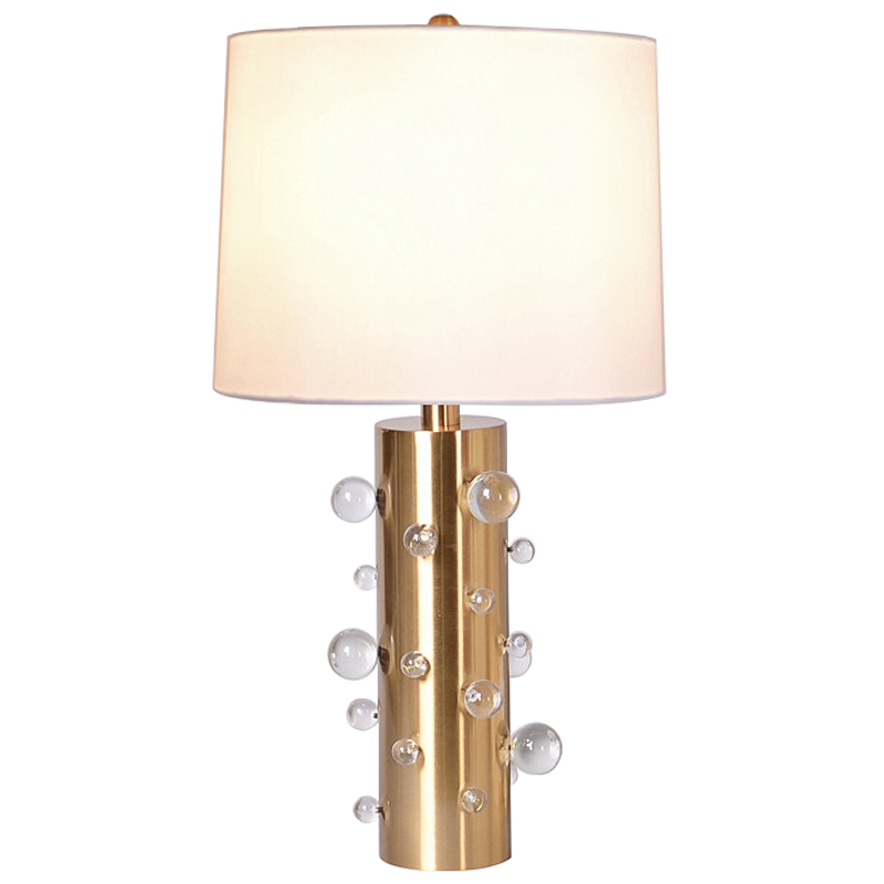 Настольная лампа с абажуром Cantrell Table Lamp Glass Золотой Бежевый Прозрачное Стекло Настольная лампа с абажуром Cantrell Table Lamp Glass Золотой Бежевый Прозрачное Стекло в Грозном | Loft Concept