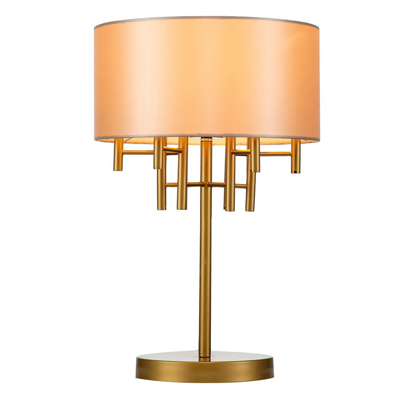 Настольная лампа Латунь Oswell Lampshade Table Lamp Латунь Бежевый Настольная лампа Латунь Oswell Lampshade Table Lamp Латунь Бежевый в Грозном | Loft Concept