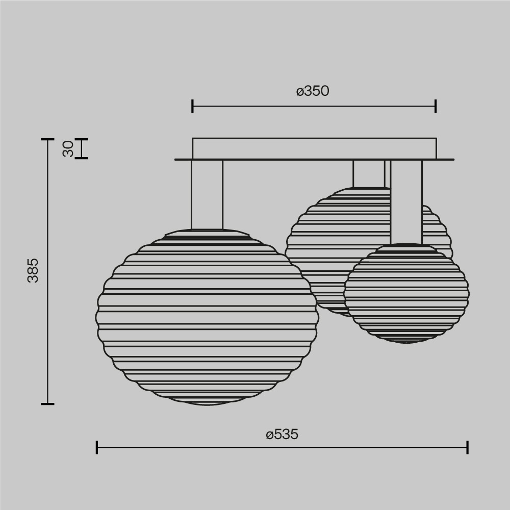 Потолочный светильник Triple ribbed base Потолочный светильник Triple ribbed base в Грозном