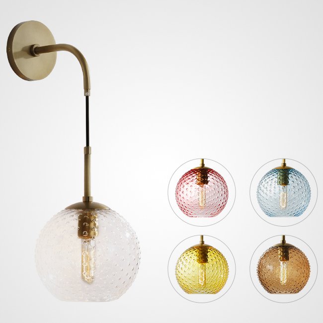 Бра FINNAR WALL Lamp Латунь Прозрачный Розовый (Rose) Желтый Голубой Янтарь (Amber) Бра FINNAR WALL Lamp Латунь Прозрачный Розовый (Rose) Желтый Голубой Янтарь (Amber) в Грозном | Loft Concept