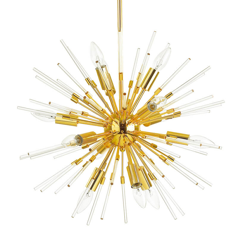Люстра Welund Sputnik Chandelier gold Глянцевое золото Прозрачный Люстра Welund Sputnik Chandelier gold Глянцевое золото Прозрачный в Грозном | Loft Concept