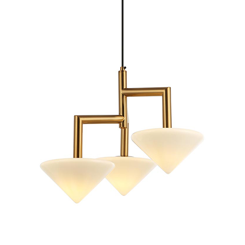 Люстра Acantha Gold Lamp Золотой Белый Люстра Acantha Gold Lamp Золотой Белый в Грозном | Loft Concept