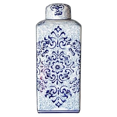 Фарфоровый сосуд Цзиндэчжэнь Pattern Белый Синий Фарфоровый сосуд Цзиндэчжэнь Pattern Белый Синий в Грозном | Loft Concept