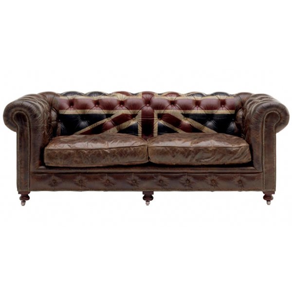 Диван Chesterfield Rebel Sofa Union Jack Andrew Martin Коричневый в Грозном | Loft Concept 