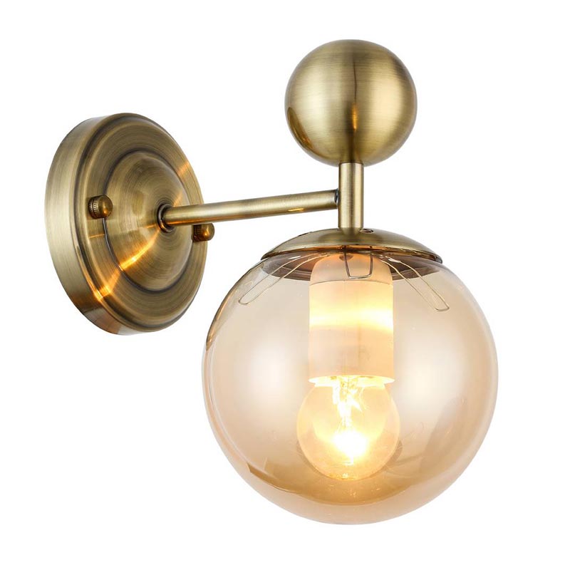 Бра Demian Bronze Wall Lamp Бронза Янтарный Бра Demian Bronze Wall Lamp Бронза Янтарный в Грозном | Loft Concept