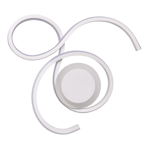 Бра белого цвета с изогнутыми световыми линиями и круглым основанием Luke Lampco Tracer Lamp Белый в Грозном | Loft Concept 