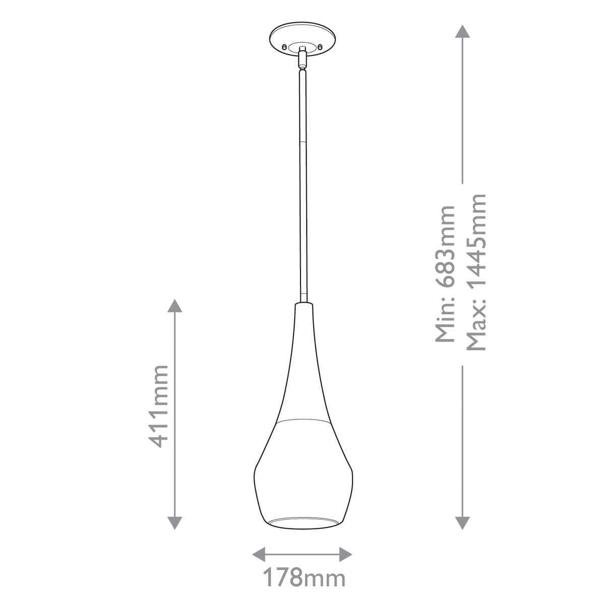 Подвесной светильник каплевидной формы с комбинированным плафоном из стали и белого матового стекла Kichler в Грозном
