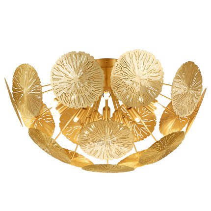 Потолочный светильник GLOBAL VIEWS LILY PAD ceiling lamp Латунь Потолочный светильник GLOBAL VIEWS LILY PAD ceiling lamp Латунь в Грозном | Loft Concept