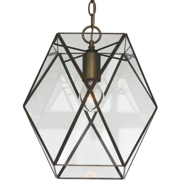 Подвесной светильник Rombius Pendant I clear glass Латунь Античная полированная Подвесной светильник Rombius Pendant I clear glass Латунь Античная полированная в Грозном | Loft Concept
