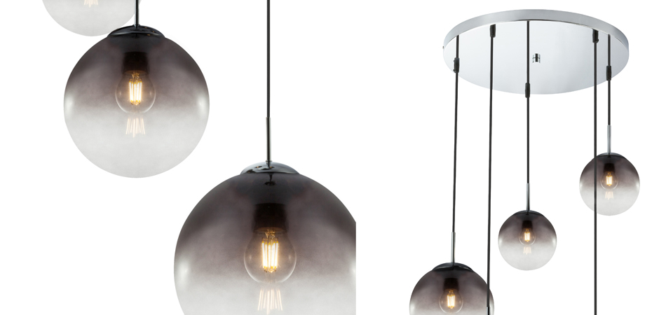 Люстра Ball Sunrise Pendant lamp smok 5 плафона Люстра Ball Sunrise Pendant lamp smok 5 плафона - Loft-Concept в Грозном