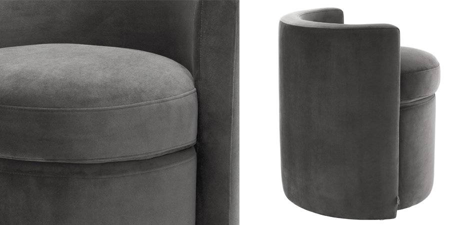 Кресло Eichholtz Stool Arcadia dark grey Кресло Eichholtz Stool Arcadia dark grey - Loft-Concept в Грозном