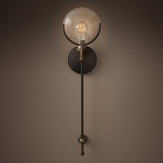 Бра RH Gaslight Lens Sconce 3 Коричневый Бра RH Gaslight Lens Sconce 3 Коричневый в Грозном | Loft Concept