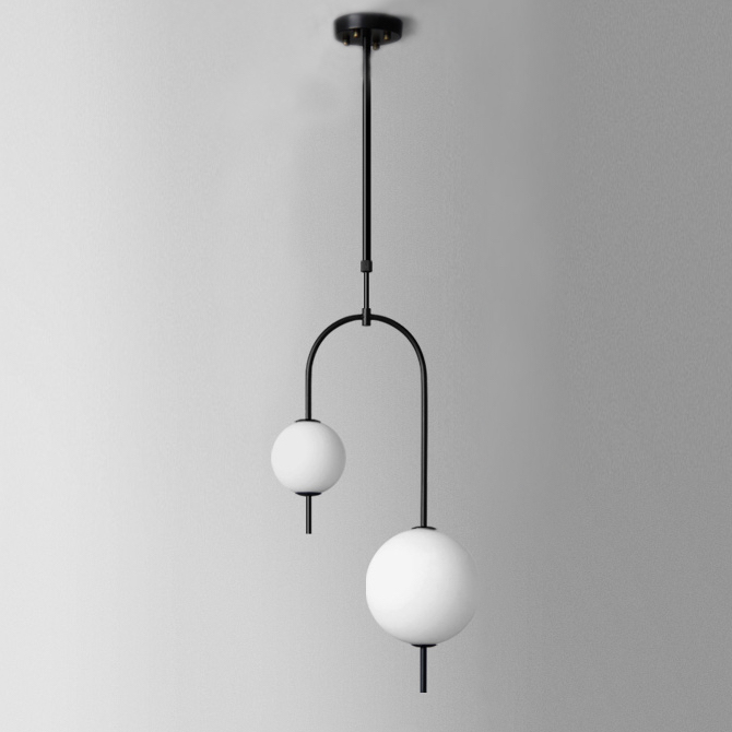 Люстра Balance Beads Libra Черный Белый в Грозном | Loft Concept 