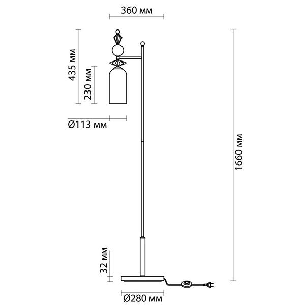 Торшер Iris Glass Floor lamp Candy chrome Торшер Iris Glass Floor lamp Candy chrome в Грозном
