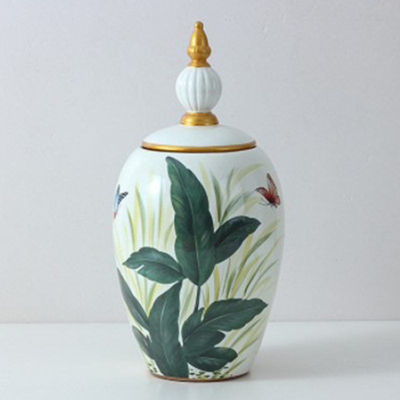 Ваза Vase Aina S Зеленый Белый Золотой Ваза Vase Aina S Зеленый Белый Золотой в Грозном | Loft Concept