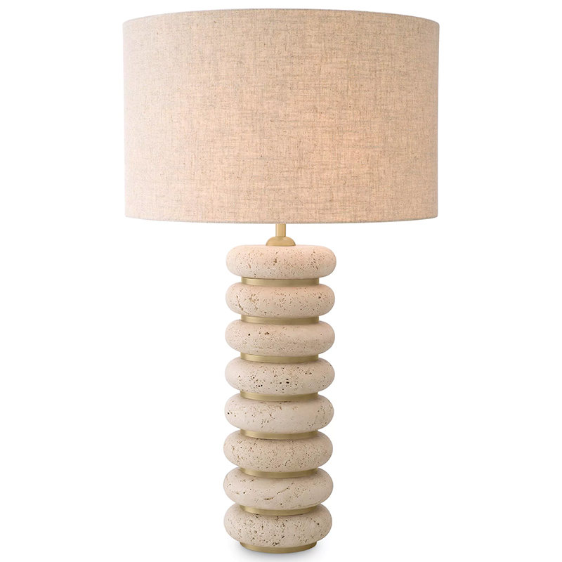 Настольная лампа Eichholtz Table Lamp Baron Бежевый Бежево-серый Латунь Настольная лампа Eichholtz Table Lamp Baron Бежевый Бежево-серый Латунь в Грозном | Loft Concept