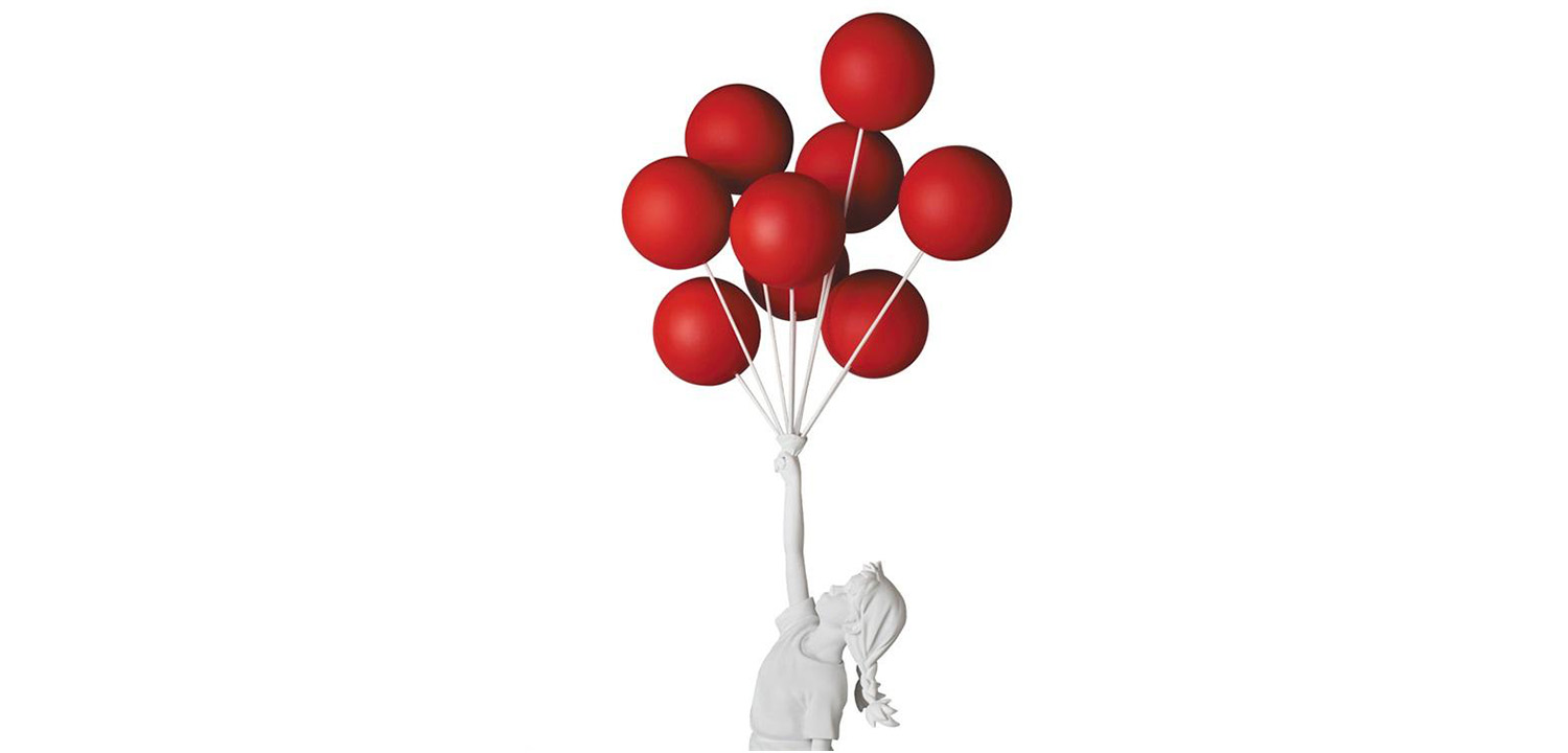 Статуэтка Flying Balloons Girl white and red - фото