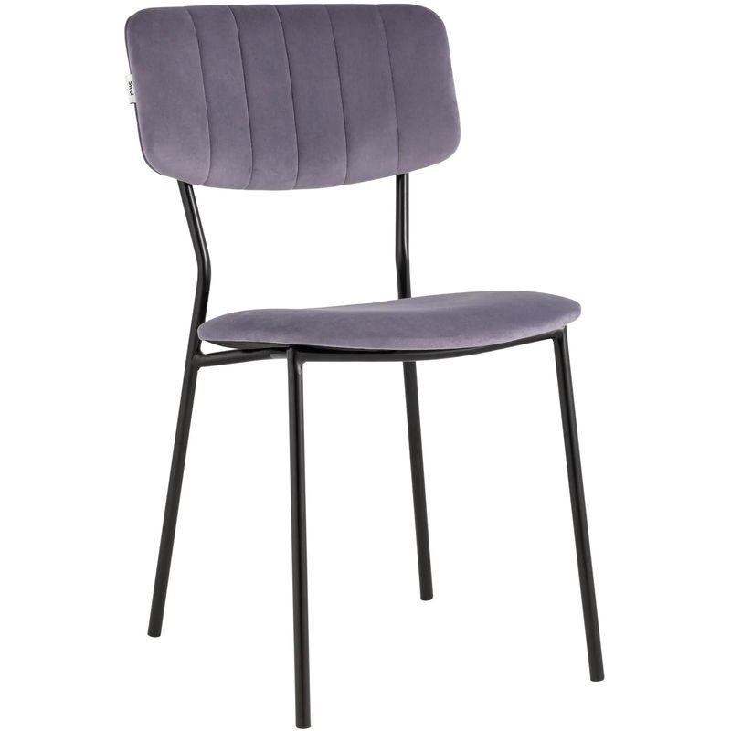 Стул Singer Chair без подлокотника Пыльно-Сиреневый Велюр Сиреневый Черный Стул Singer Chair без подлокотника Пыльно-Сиреневый Велюр Сиреневый Черный в Грозном | Loft Concept