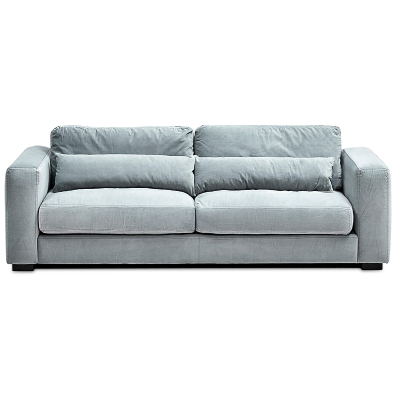 Диван Kleber Sofa soft blue Голубой пастельный Черный Диван Kleber Sofa soft blue Голубой пастельный Черный в Грозном | Loft Concept