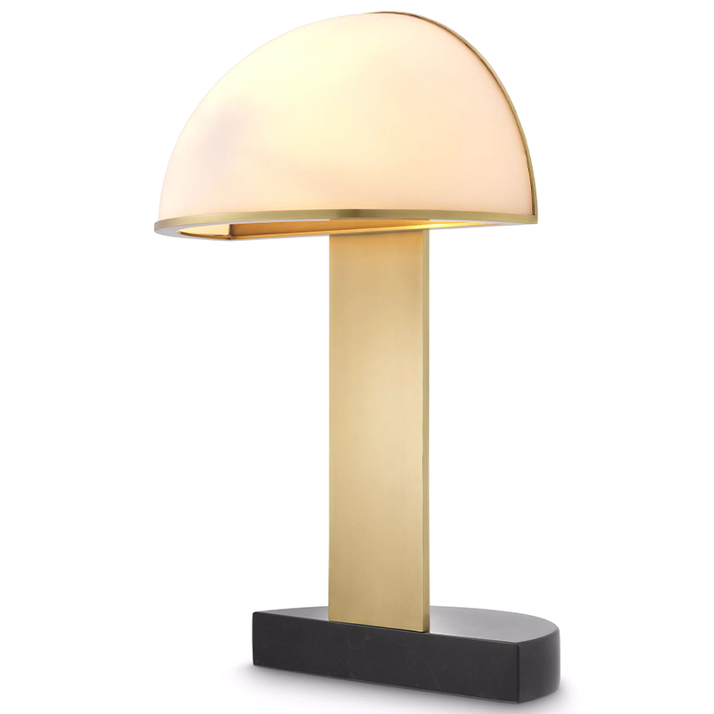 Настольная лампа Eichholtz Table Lamp Archer Белое матовое стекло Латунь Черный Настольная лампа Eichholtz Table Lamp Archer Белое матовое стекло Латунь Черный в Грозном | Loft Concept