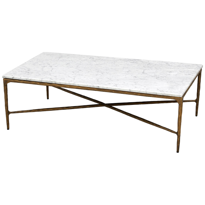 Кофейный стол с мраморной столешницей Randy Marble Coffee Table Белый Мрамор Bianco Латунь Кофейный стол с мраморной столешницей Randy Marble Coffee Table Белый Мрамор Bianco Латунь в Грозном | Loft Concept