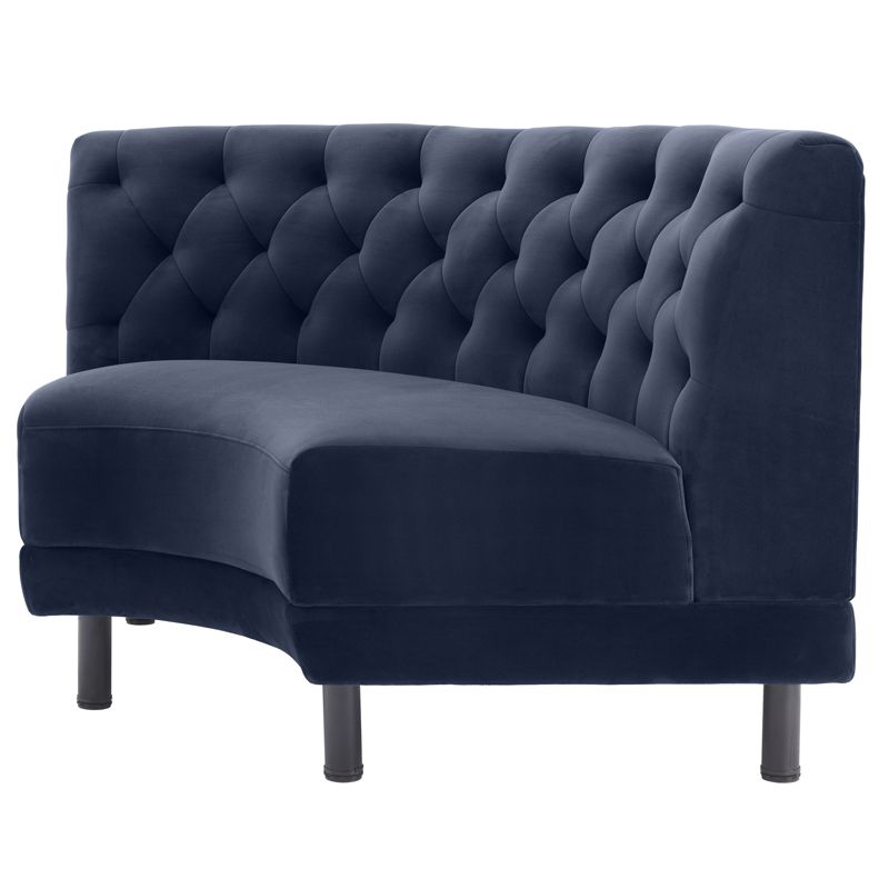 Диван Eichholtz Sofa Rochdale II Сапфирово-синий Черный Диван Eichholtz Sofa Rochdale II Сапфирово-синий Черный в Грозном | Loft Concept