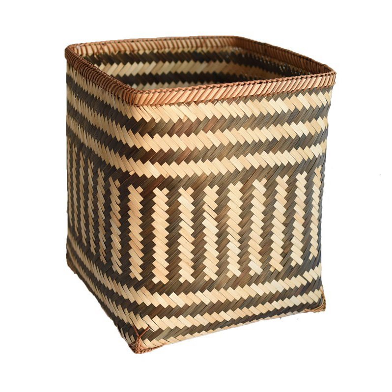 Корзина Wicker Basket Cube Бежево-серый Корзина Wicker Basket Cube Бежево-серый в Грозном | Loft Concept