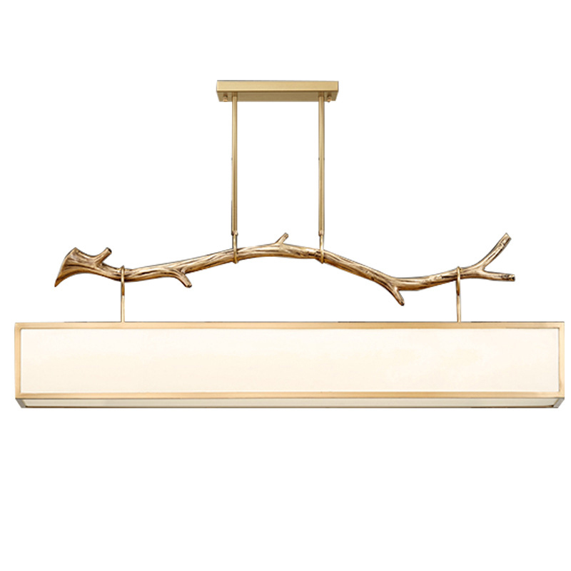 Дизайнерская прямоугольная люстра с золотой веткой Rectangular chandelier golden branch Золотой Дизайнерская прямоугольная люстра с золотой веткой Rectangular chandelier golden branch Золотой в Грозном | Loft Concept