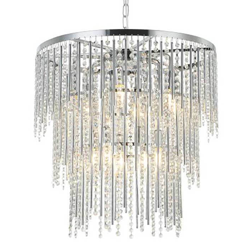 Люстра Crystal Wind Chimes Chrome Chandelier Хром Прозрачный Люстра Crystal Wind Chimes Chrome Chandelier Хром Прозрачный в Грозном | Loft Concept
