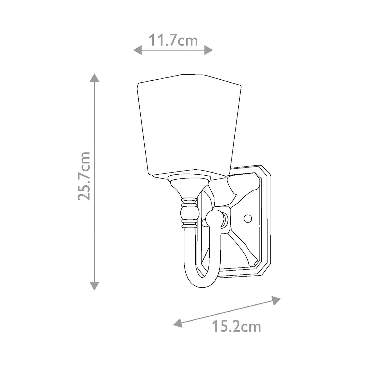 Бра для ванных комнат с белым матовым плафоном квадратной формы на основании цвета хром Feiss в Грозном