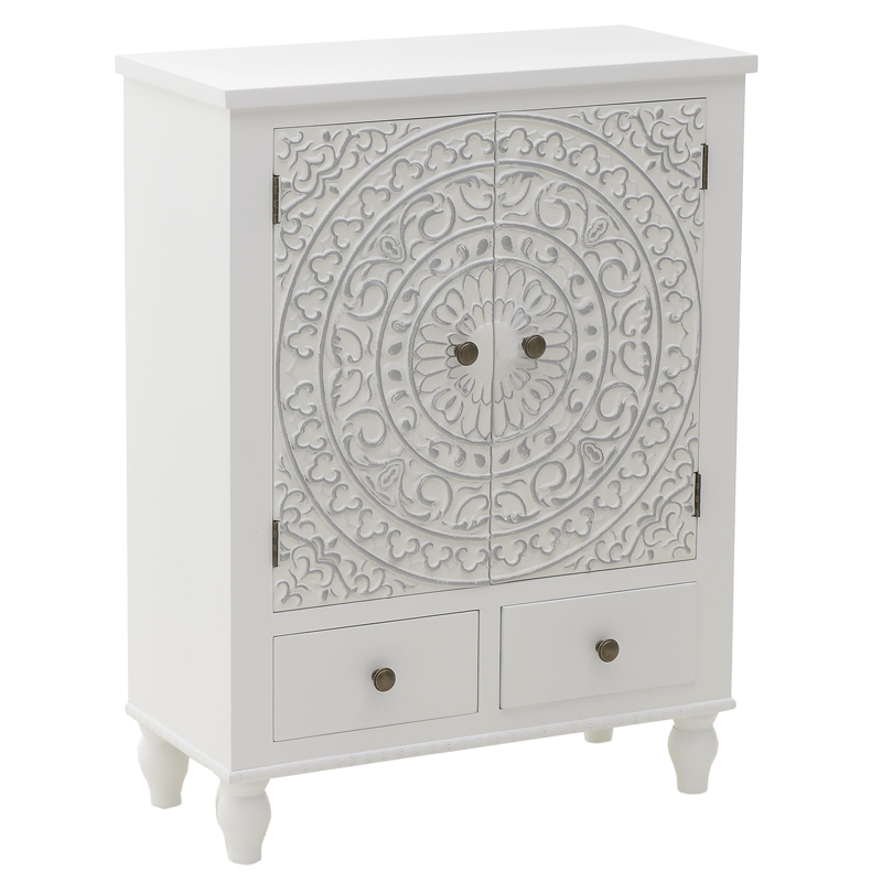Комод прованс с декорированным резным фасадом Thorsten Provence Chest of Drawers Белый винтажная патина Комод прованс с декорированным резным фасадом Thorsten Provence Chest of Drawers Белый винтажная патина в Грозном | Loft Concept