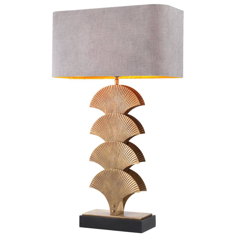 Настольная лампа Eichholtz Table Lamp Iris Черный Винтажная латунь Серый Настольная лампа Eichholtz Table Lamp Iris Черный Винтажная латунь Серый в Грозном | Loft Concept