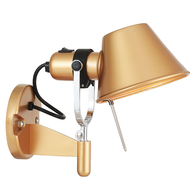 Бра золотого цвета с поворотным плафоном Artemide Золотой Хром Бра золотого цвета с поворотным плафоном Artemide Золотой Хром в Грозном | Loft Concept