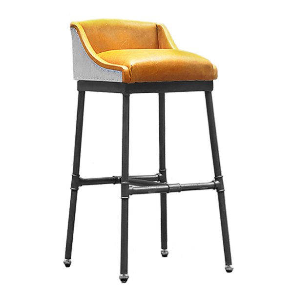 Барный стул Iron Scaffold Bar stool Yellow Желтый Темный хром Барный стул Iron Scaffold Bar stool Yellow Желтый Темный хром в Грозном | Loft Concept