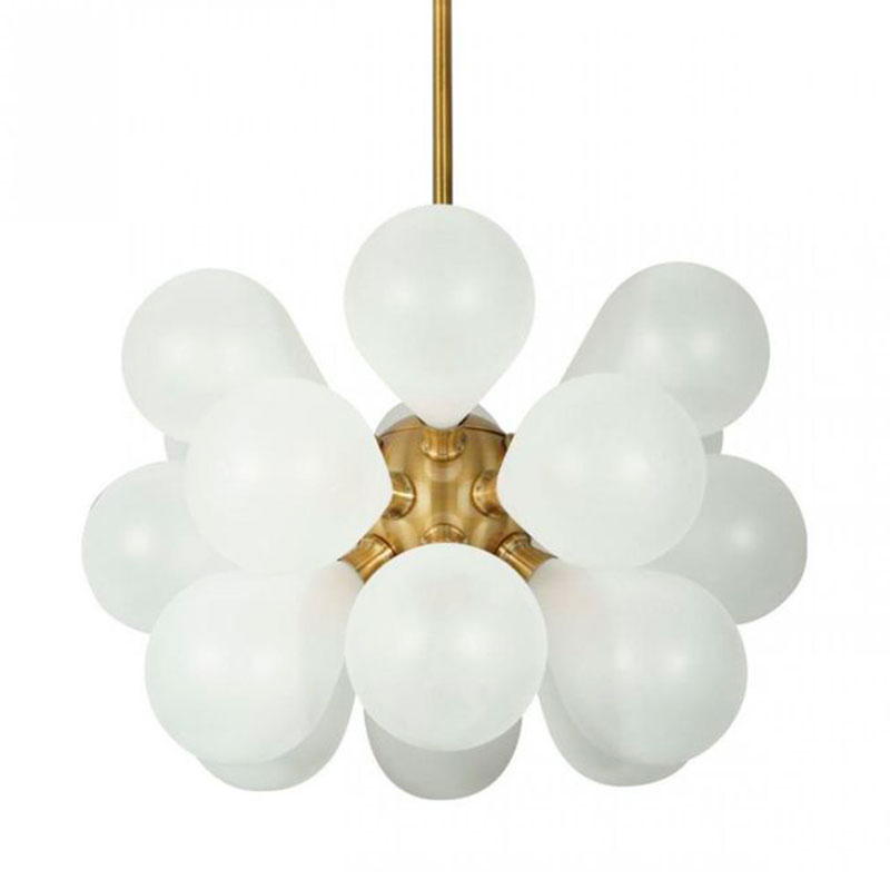 Люстра Simonet Chandelier White 55 см Белый Золотой Люстра Simonet Chandelier White 55 см Белый Золотой в Грозном | Loft Concept